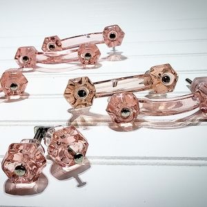 Depression glass furniture hardware